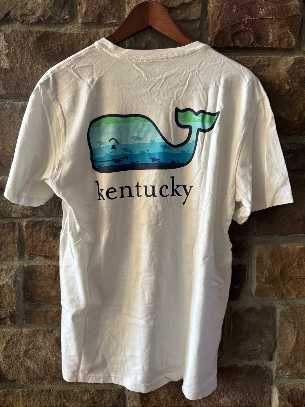 Vineyard Vines Blue-Green Whale - subtle nod to our horses Men’s S or women’s M
